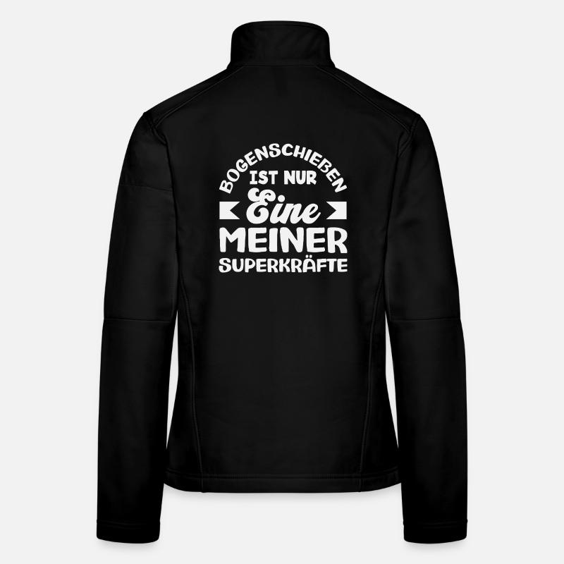 Ich gehe Bogenschießen Frauen Softshelljacke