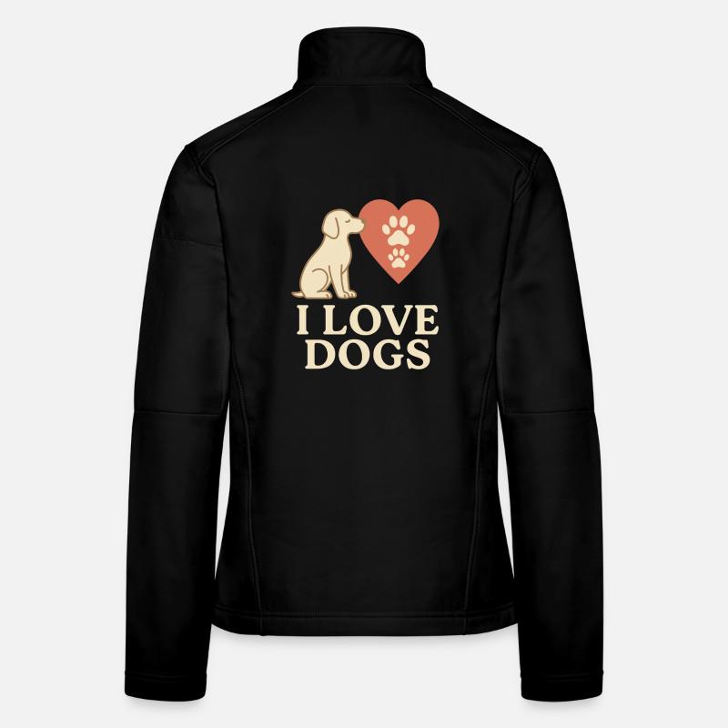 J’aime les chiens – Dog Lover Design Veste en tissu softshell Femme