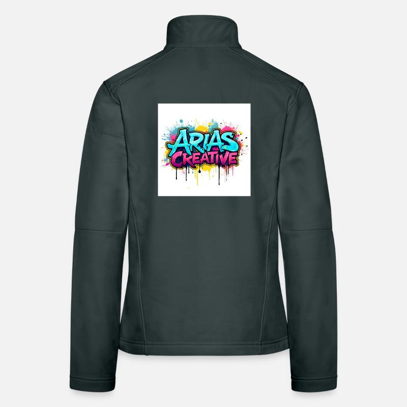 Aris Creative Graffiti-Logo Frauen Softshelljacke