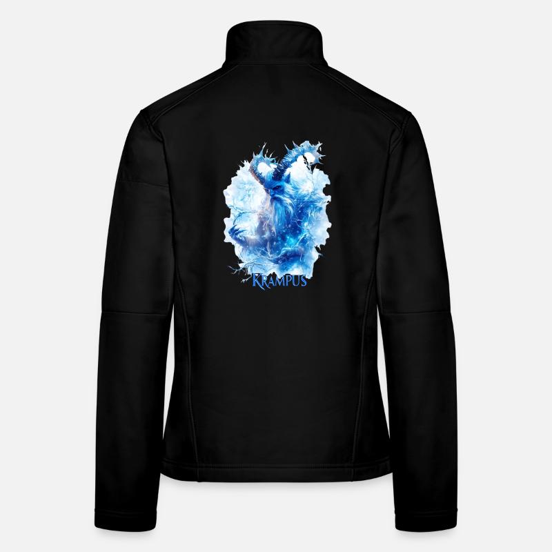 Krampus Eisblau – Mystisches Wintermotiv Folklore Women's Softshell Jacket