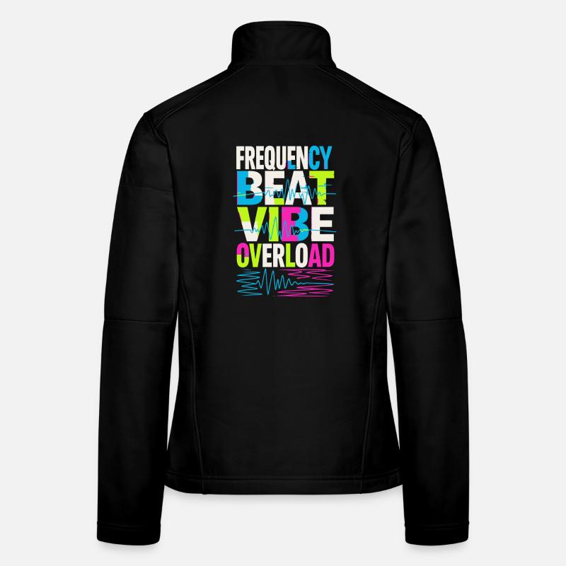 Conception de surcharge de fréquence Beat Vibe Veste en tissu softshell Femme