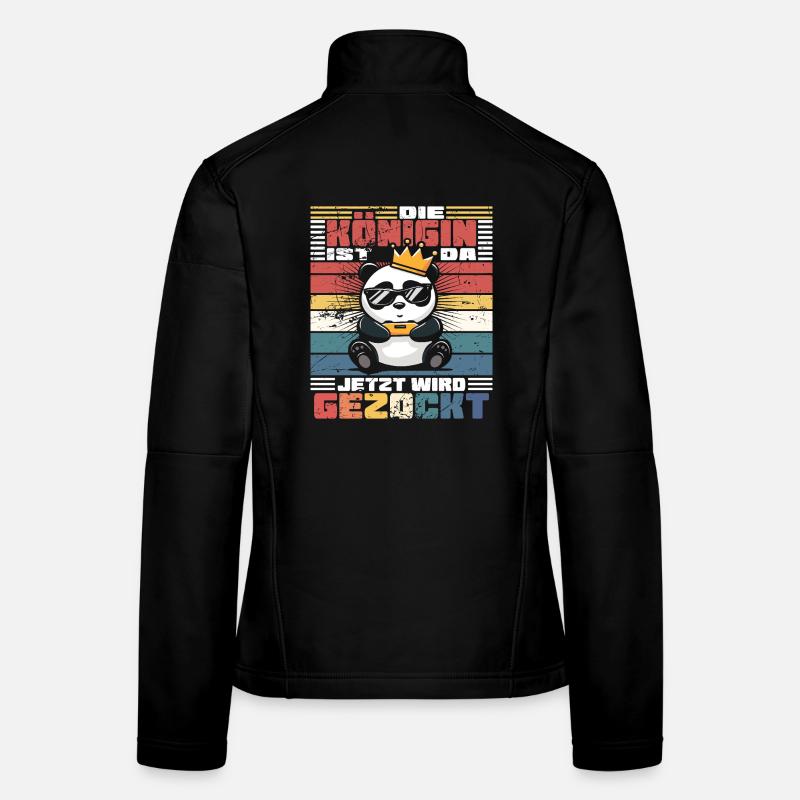 Gaming Königin - panda Frauen Softshelljacke
