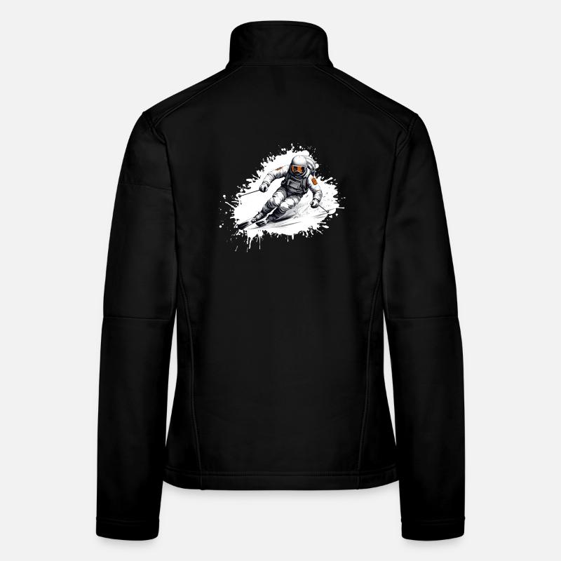 Astronaut Ski Skiing Women's Softshell Jacket