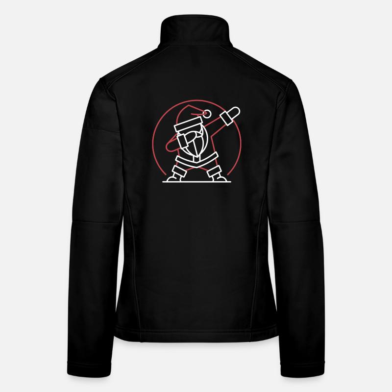Père Noël Dab Pose Drôle Père Noël Dabbing Veste en tissu softshell Femme