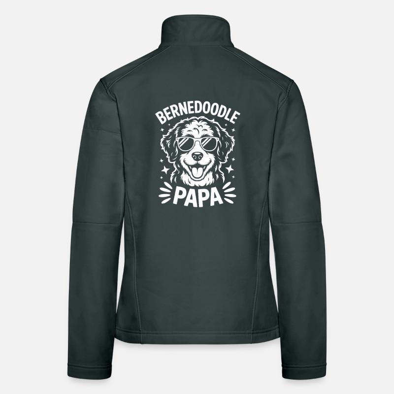 Bernedoodle Spruch Papa Witz Bernedoodle Geschenk Frauen Softshelljacke