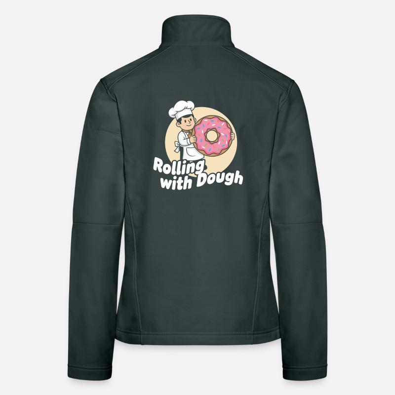 Dessin animé Donut Baker Veste en tissu softshell Femme