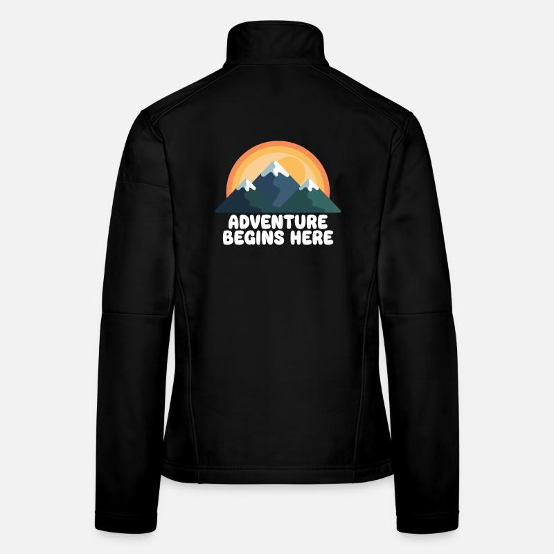 Aventure Mountain Peak Coucher de soleil Veste en tissu softshell Femme
