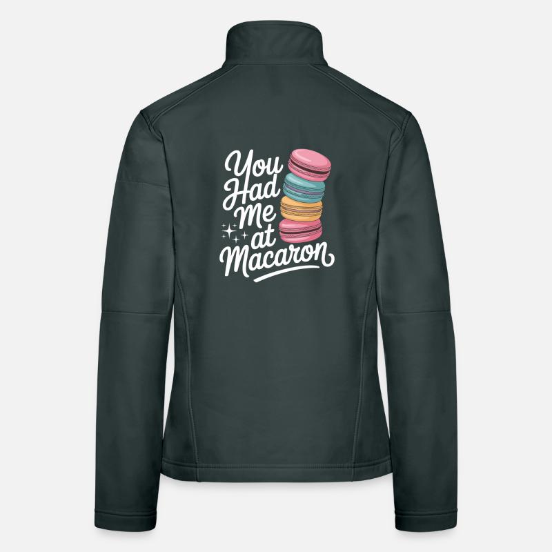 Macaron Desserts Français Veste en tissu softshell Femme