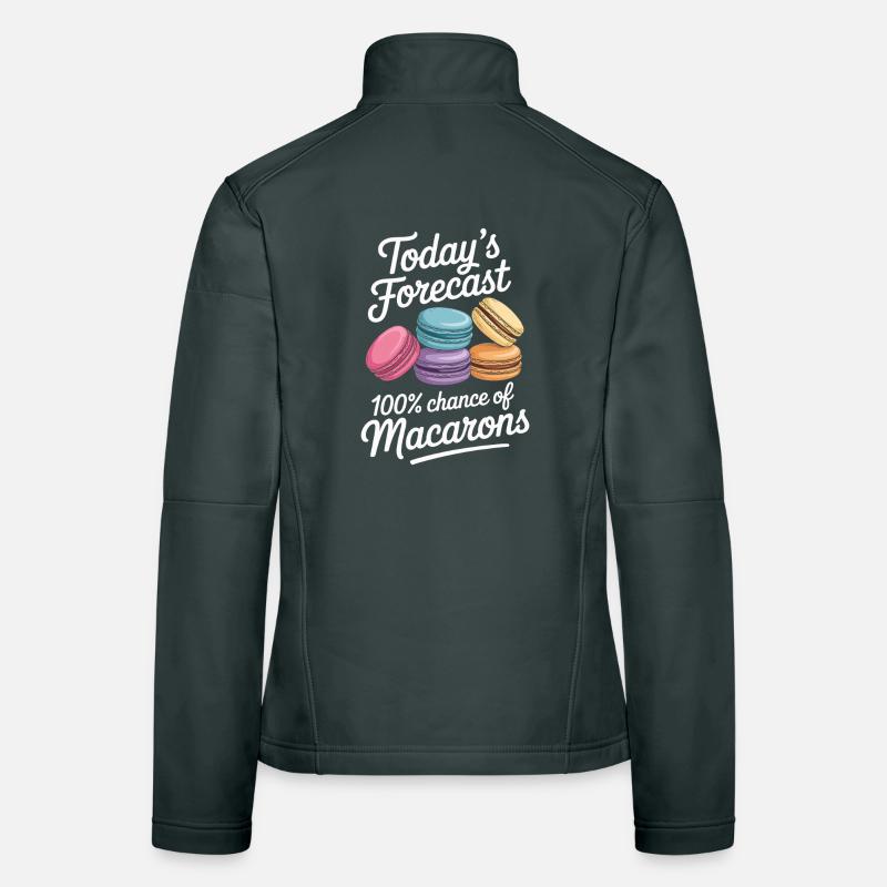 Macaron Desserts Français Veste en tissu softshell Femme