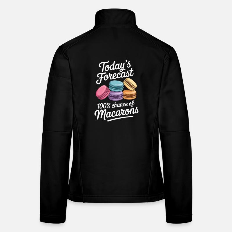 Macaron Desserts Français Veste en tissu softshell Femme