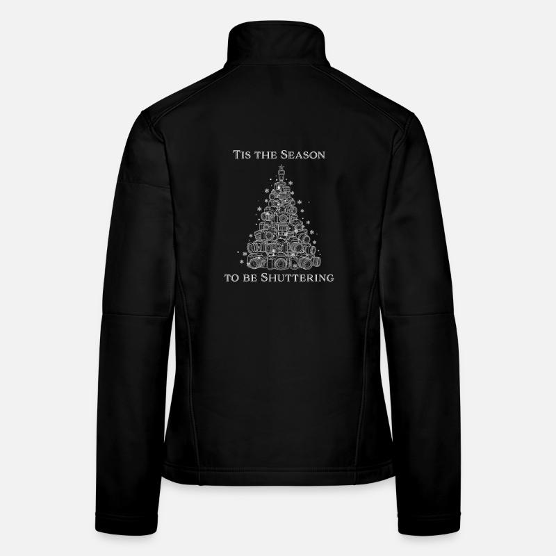 Weihnachtskamerabaum - Fotografie Geschenk - Frauen Softshelljacke - Schwarz