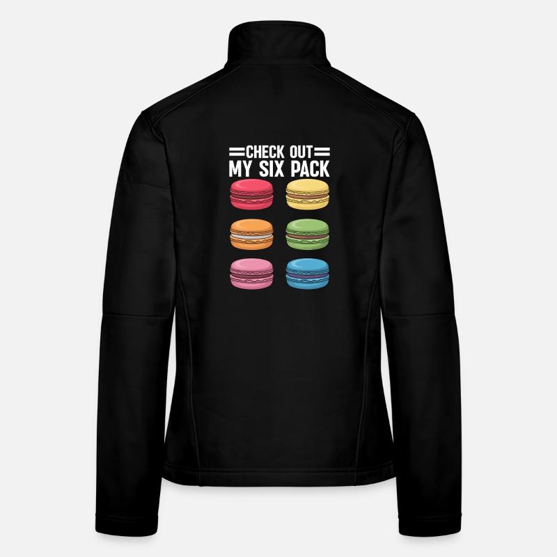 Macaron Desserts Français Veste en tissu softshell Femme