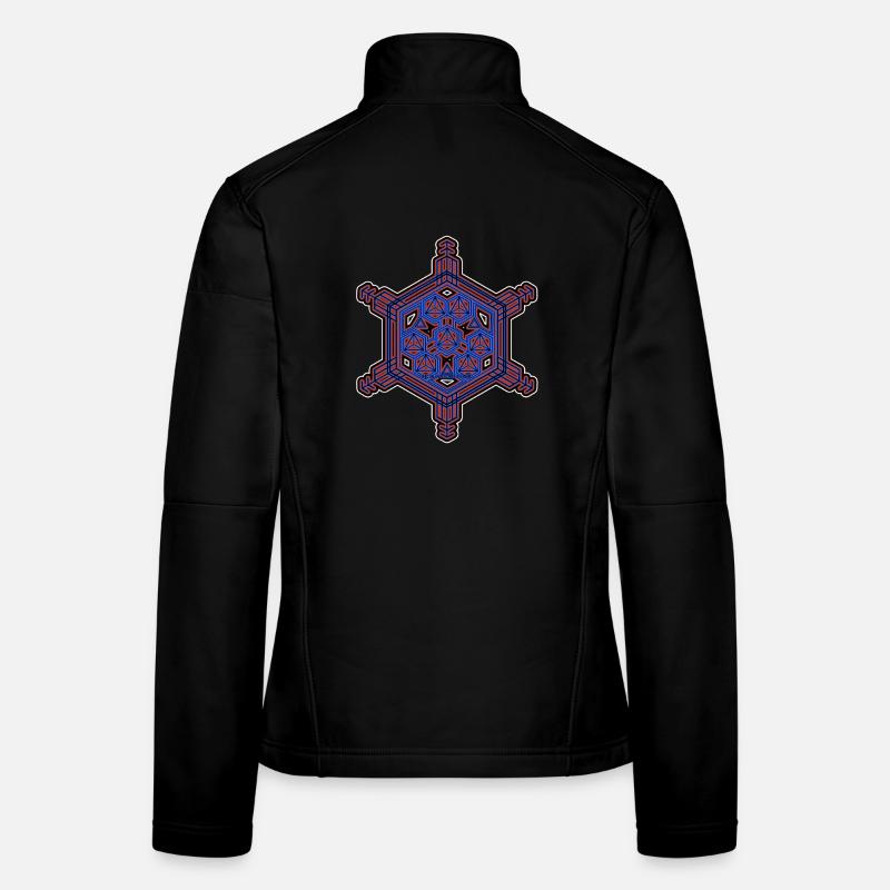 Fraktal Evolution Experience Stern Hexagon Muster Frauen Softshelljacke