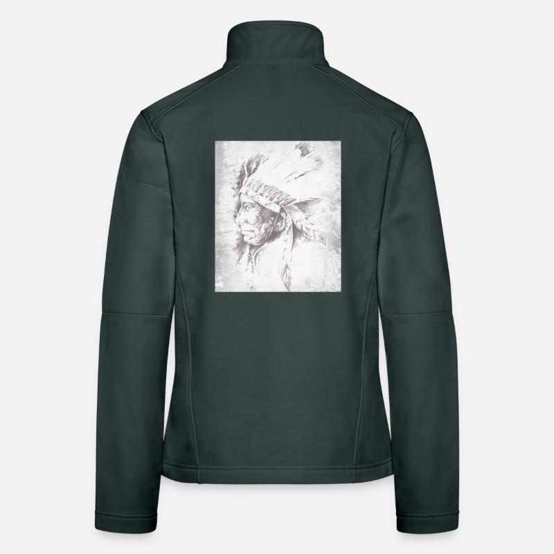 Native Grey Feather Chief Women's Softshell Jacket