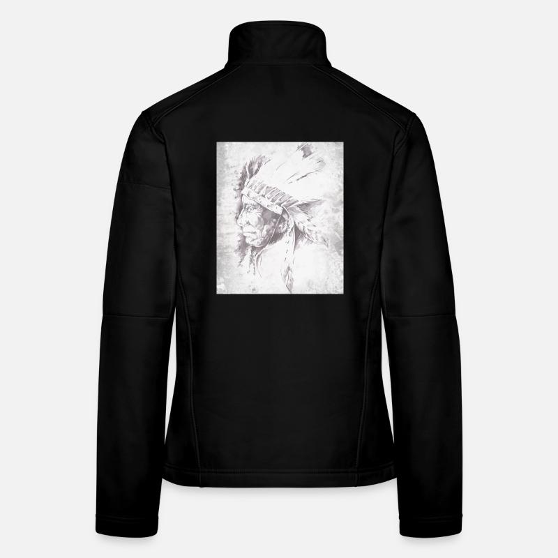Native Grey Feather Chief Women's Softshell Jacket