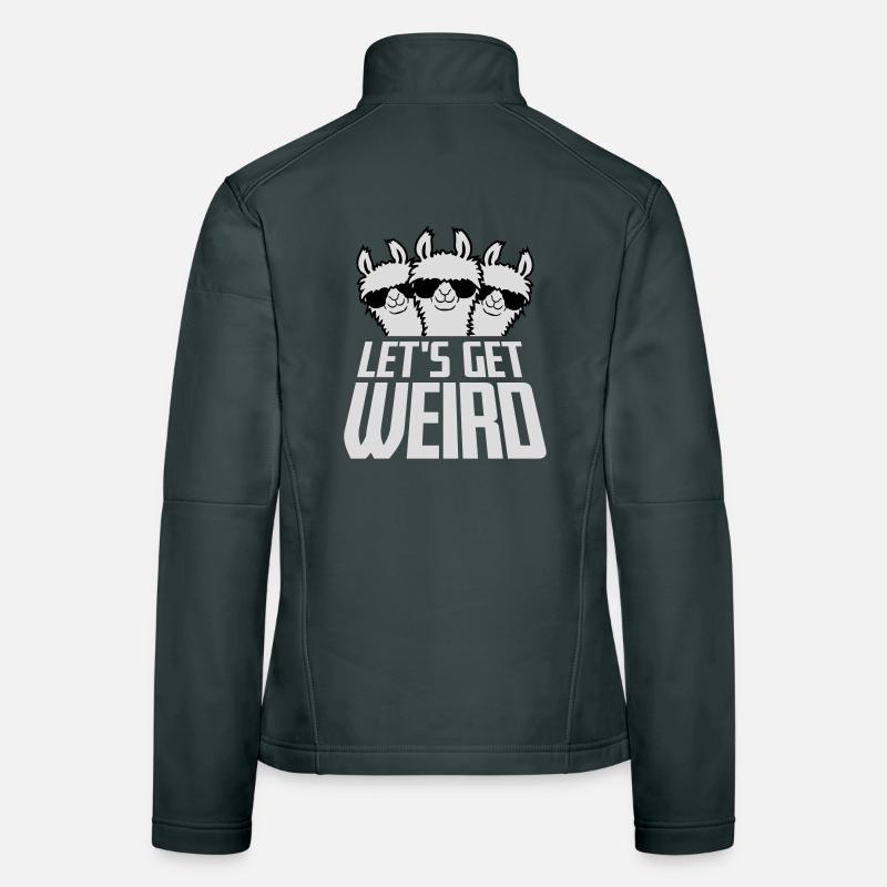 Let's Get Weird 3 Lama Freunde Team Sonnenbrille Frauen Softshelljacke