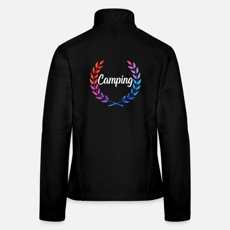 Camping Farblaurel Script Frauen Softshelljacke