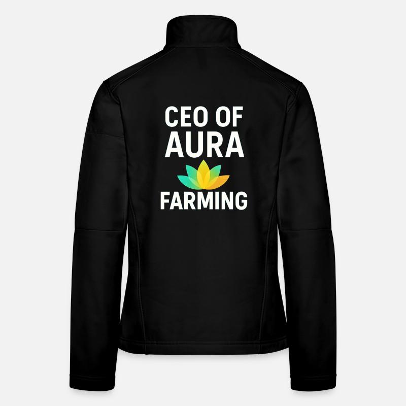 CEO VON AURA FARMING Lustiger Spruch Frauen Softshelljacke