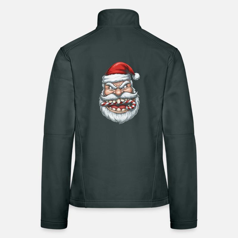 Wütend Lachender Weihnachtsmann Frauen Softshelljacke