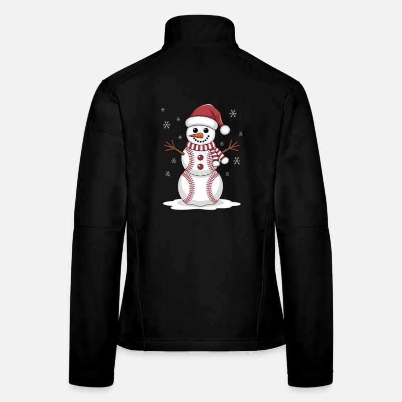 BAseball Weihnachten Sport Weihnachtsmann Frauen Softshelljacke