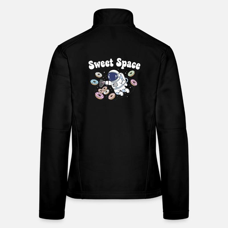 Süße Raumfahrt mit Donuts Frauen Softshelljacke