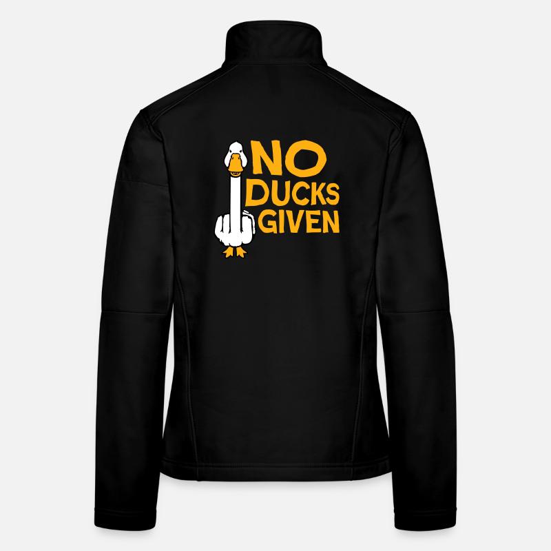 Goose No Ducks Given Middle Finger Naughty Duck Cool Women's Softshell Jacket