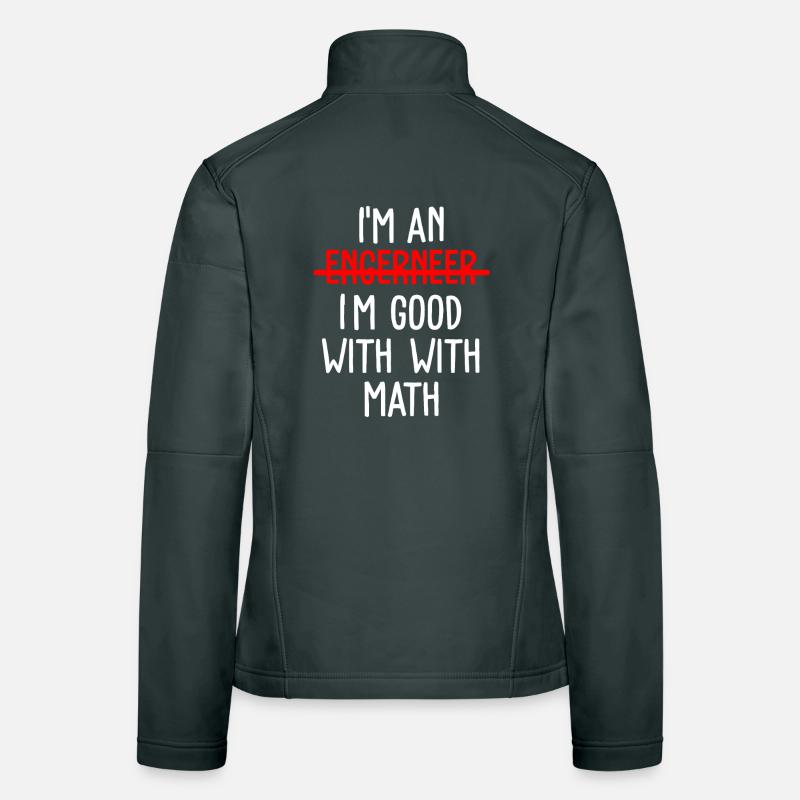 Math Math Math Professeur de mathématiques Mathématicien Veste en tissu softshell Femme