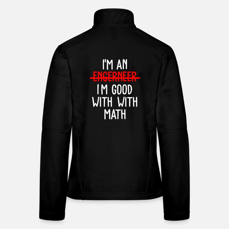 Math Math Math Professeur de mathématiques Mathématicien Veste en tissu softshell Femme
