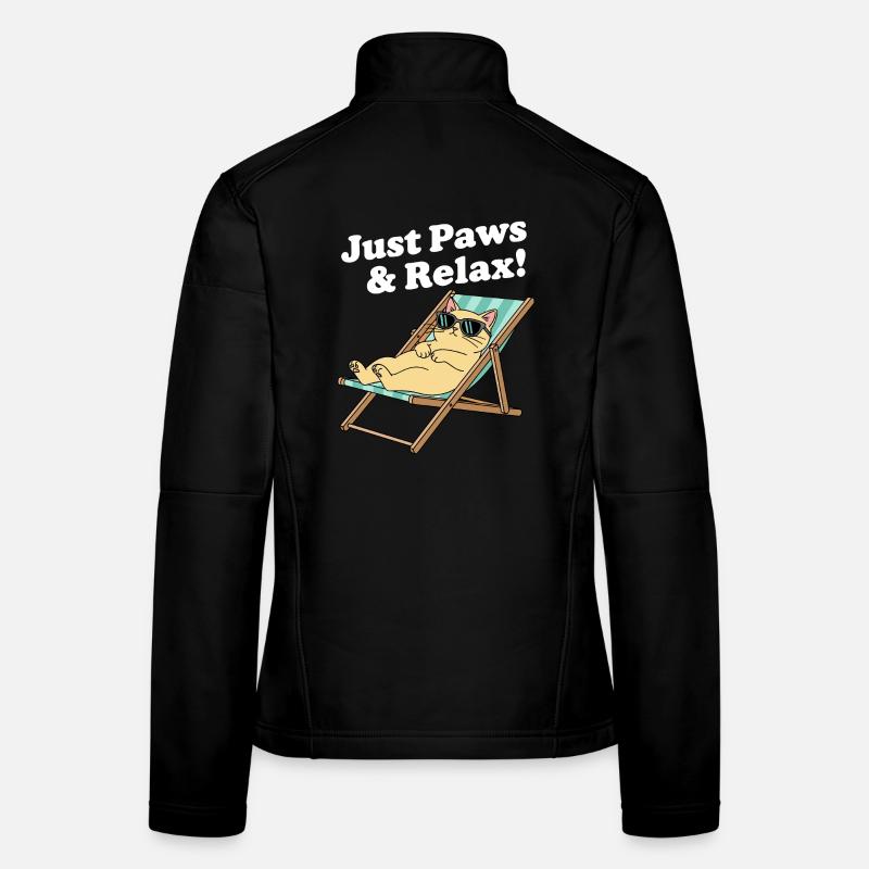 Relax Katze im Liegestuhl Frauen Softshelljacke