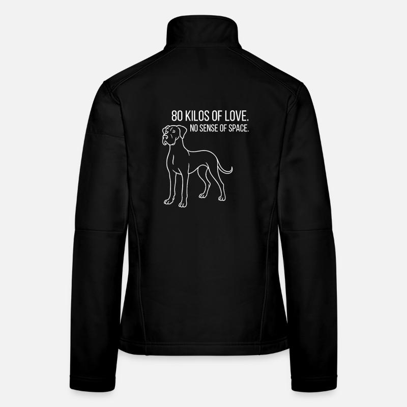 Deutsche Dogge Humor - 80 Kilo Liebe  Frauen Softshelljacke