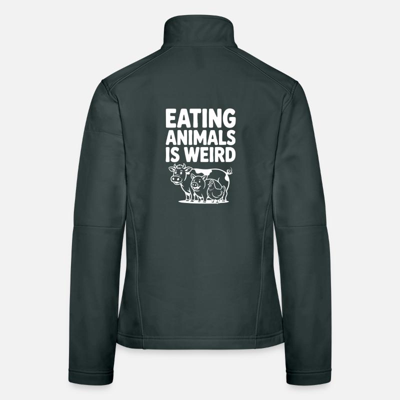 Manger des animaux, c’est bizarre Veste en tissu softshell Femme