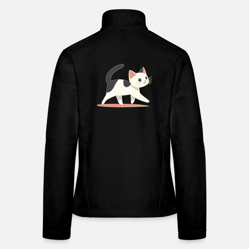 Katze - Frauen Softshelljacke - Schwarz