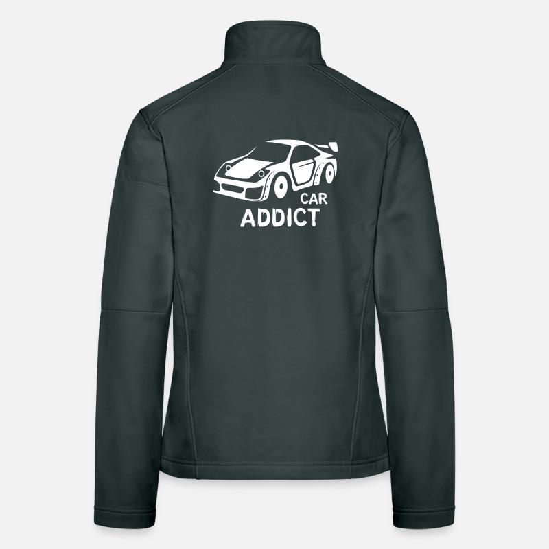 Car Addict – Conception de réglage de course Veste en tissu softshell Femme