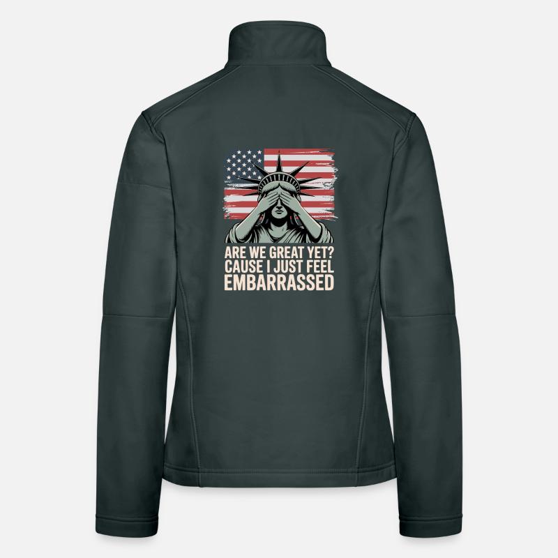 Sommes-nous déjà grands ? Graphique de protestation Veste en tissu softshell Femme