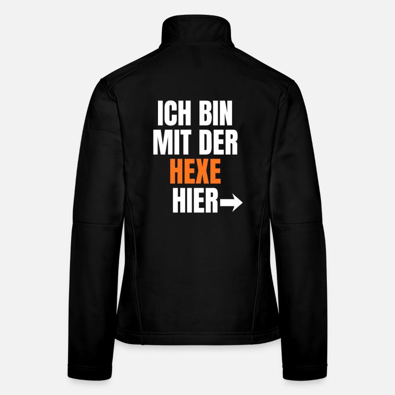 I'm with the witch here Women's Softshell Jacket