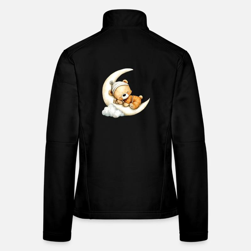 ours en peluche endormi Veste en tissu softshell Femme