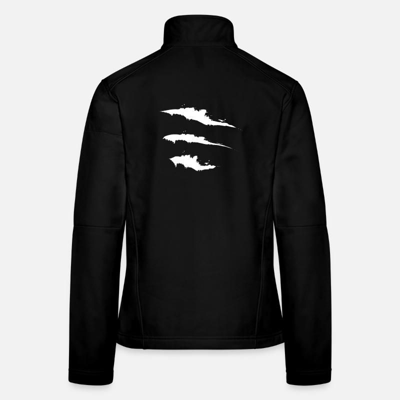 Abstraktes weißes Meer Frauen Softshelljacke