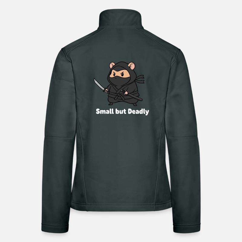 Little Ninja with Sword Women's Softshell Jacket
