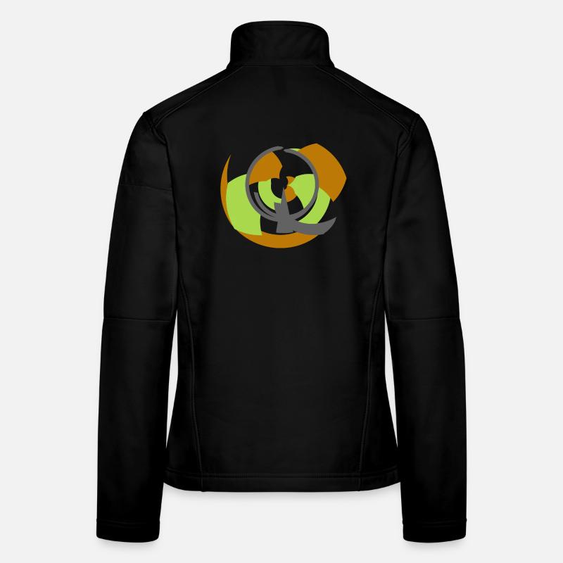 Spiral Orbit Abstract Geometry Women's Softshell Jacket