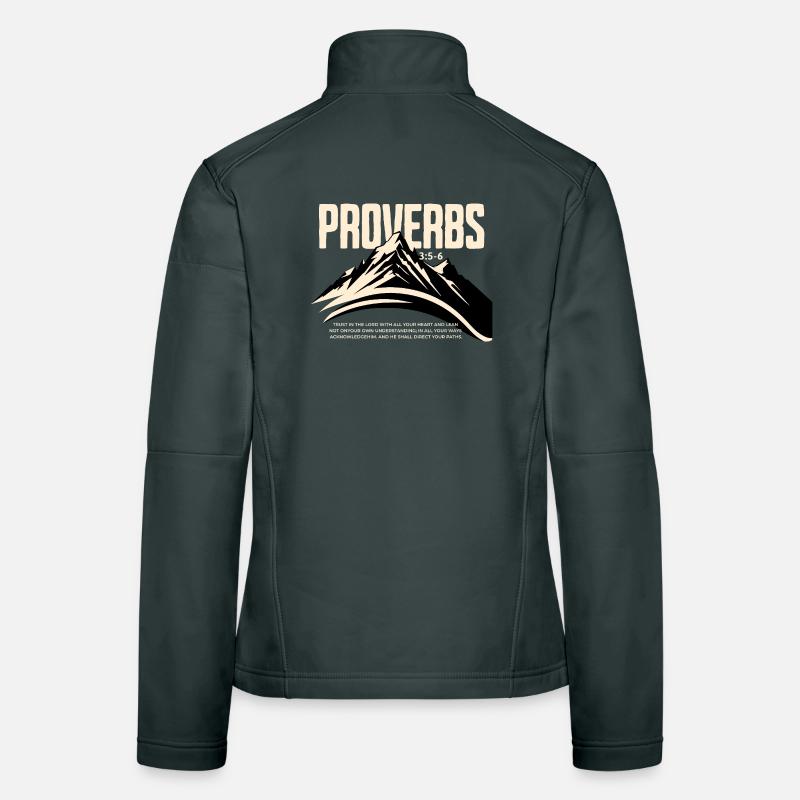 Proverbs 3 5 6 Vertraue Dem Herrn Berg Glauben Frauen Softshelljacke