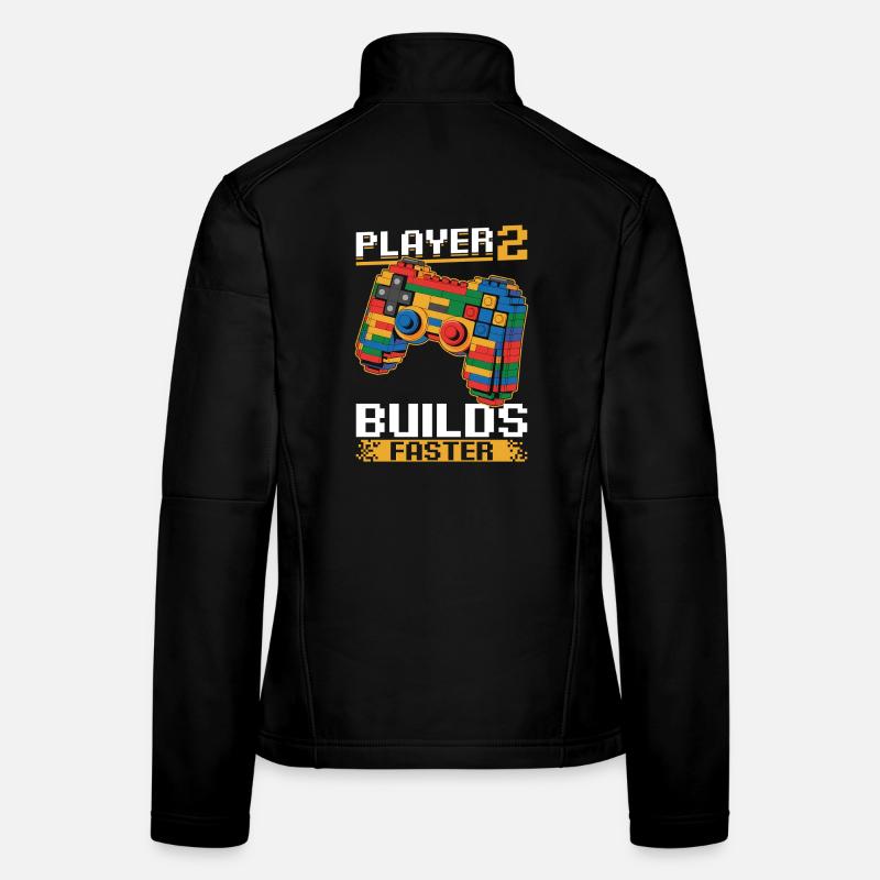 Building Blocks Gamer Gaming Brick Builder Frauen Softshelljacke