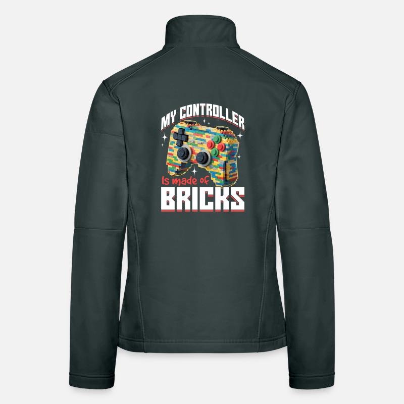 Blocs de construction Gamer Gaming Brick Builder Veste en tissu softshell Femme