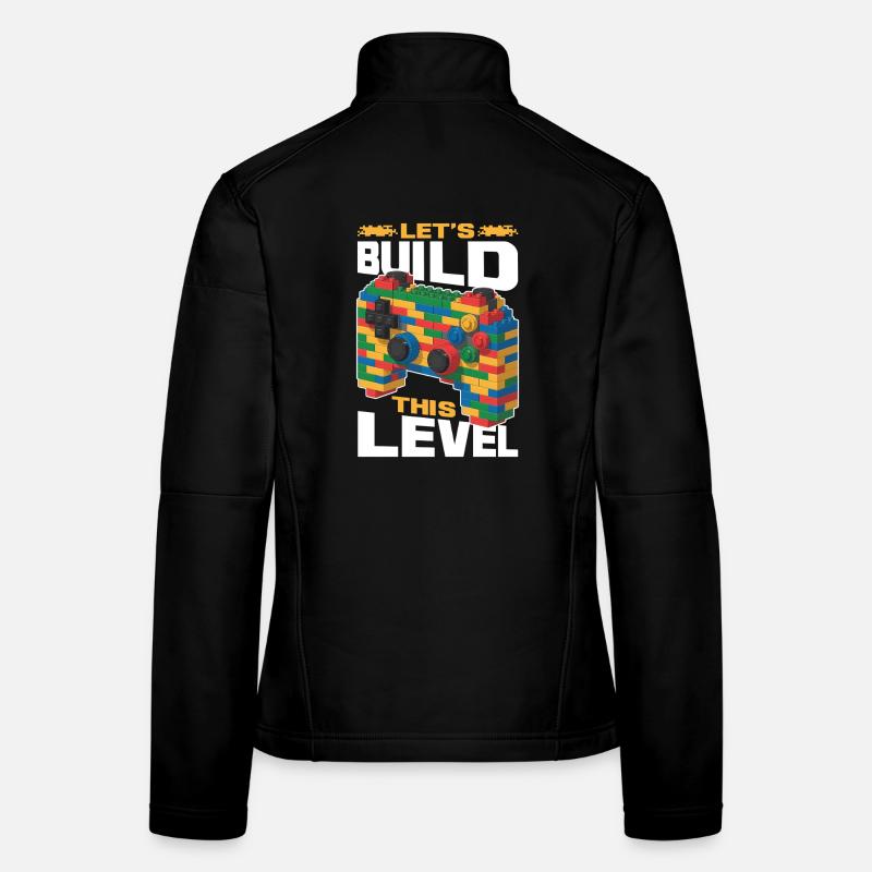 Blocs de construction Gamer Gaming Brick Builder Veste en tissu softshell Femme