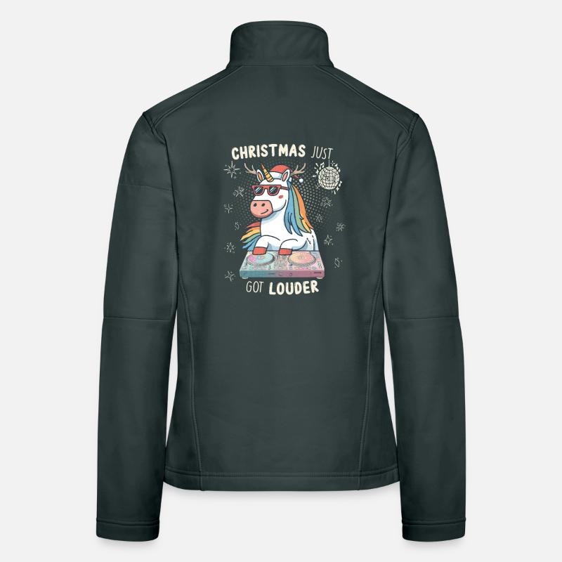 Noël vient de devenir plus fort – DJ Einhorn Veste en tissu softshell Femme