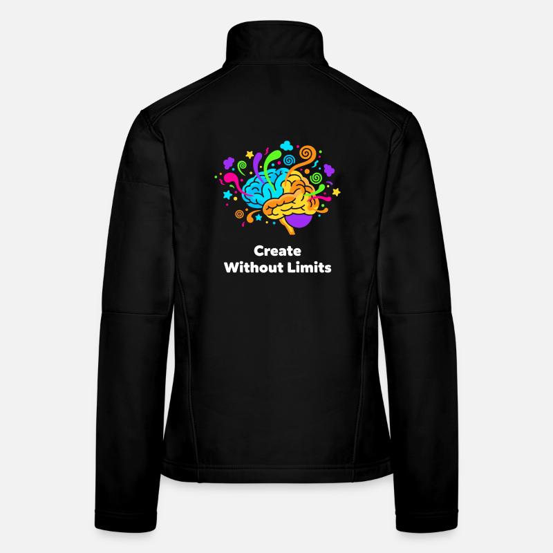 De l’art cérébral créatif sans limites Veste en tissu softshell Femme