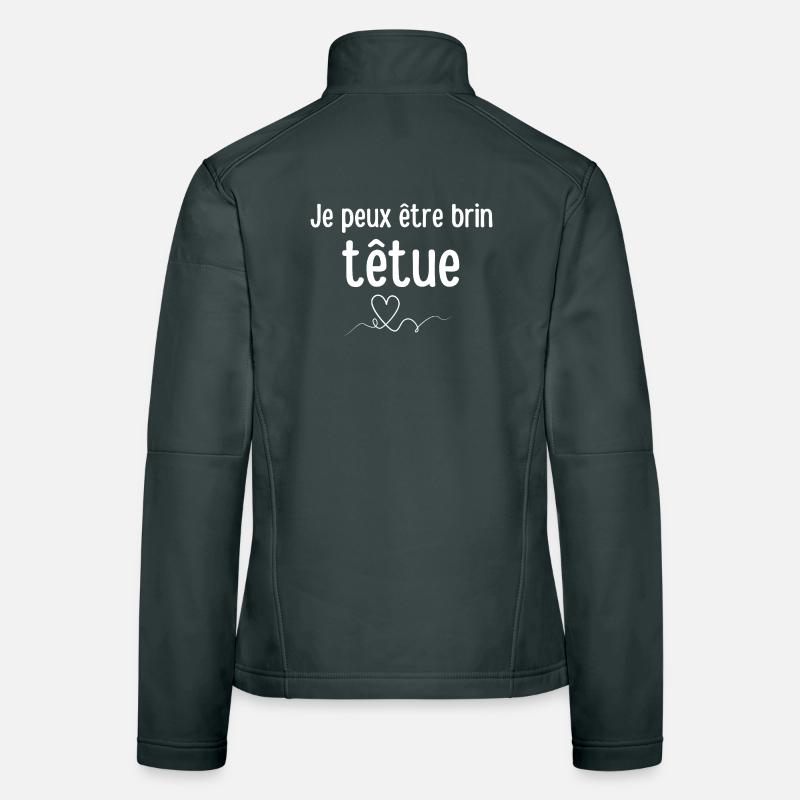 Ich kann stur sein Herz-Tippfehler Frauen Softshelljacke