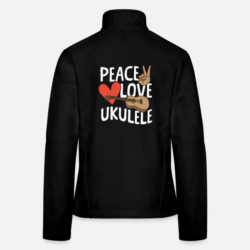Peace Ukulele Instrument Uke Frauen Softshelljacke