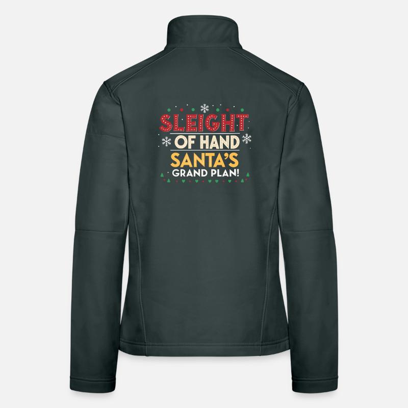 Main de Père Noël Grand Plan Veste en tissu softshell Femme