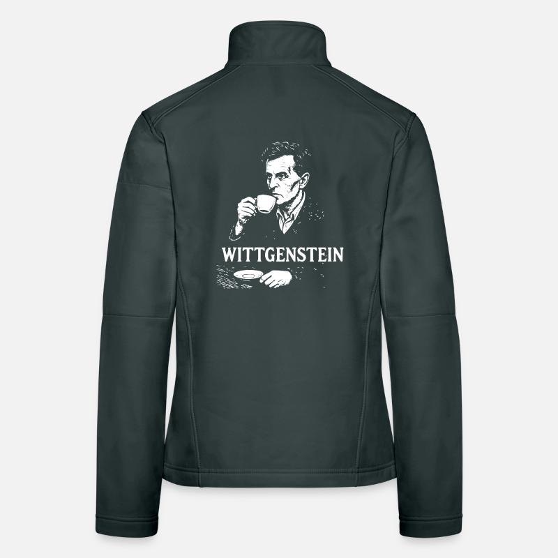 Wittgenstein Philosopher Coffee Portrait Women's Softshell Jacket