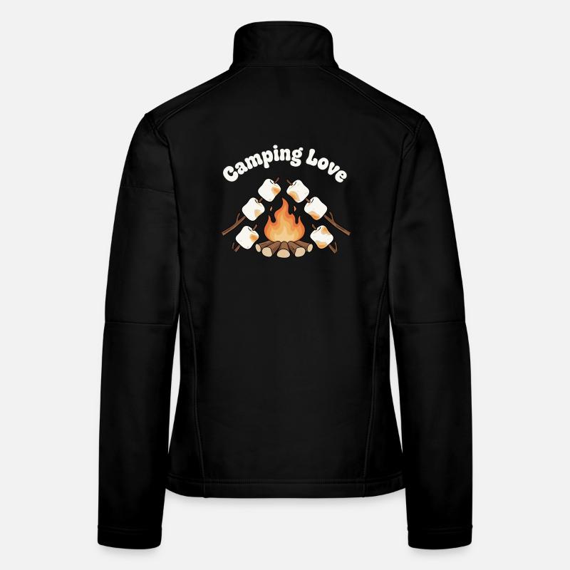 Lagerfeuer Liebe Marshmallows Frauen Softshelljacke